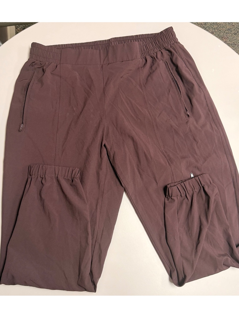 StretchTech Women’s Brown Stretch Cargo Jogger Pants Size Large